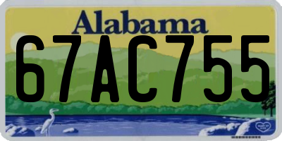 AL license plate 67AC755