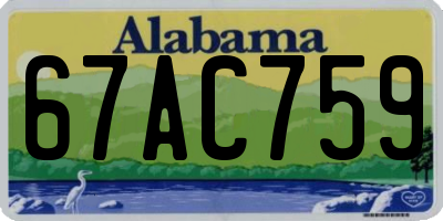 AL license plate 67AC759