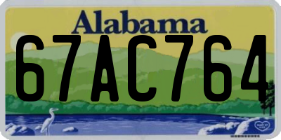 AL license plate 67AC764