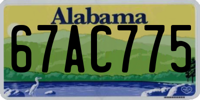 AL license plate 67AC775