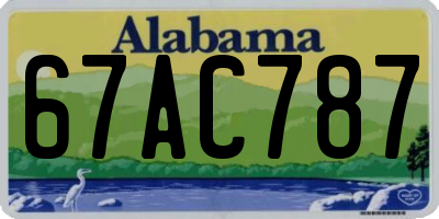 AL license plate 67AC787