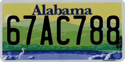 AL license plate 67AC788