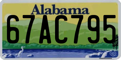 AL license plate 67AC795