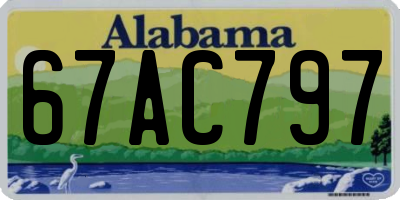 AL license plate 67AC797