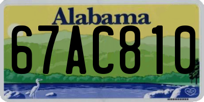 AL license plate 67AC810