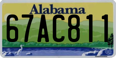 AL license plate 67AC811