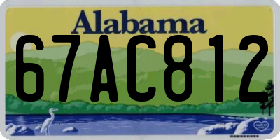 AL license plate 67AC812