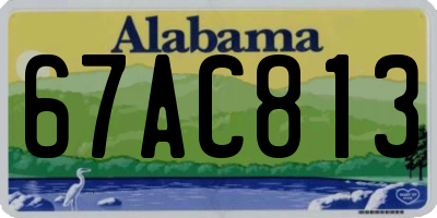 AL license plate 67AC813
