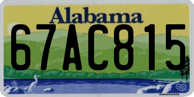 AL license plate 67AC815