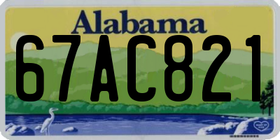 AL license plate 67AC821