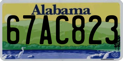 AL license plate 67AC823