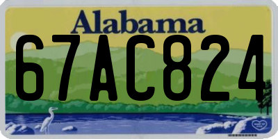 AL license plate 67AC824