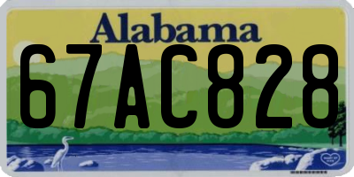 AL license plate 67AC828
