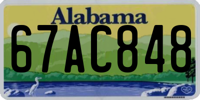 AL license plate 67AC848