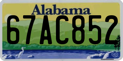 AL license plate 67AC852