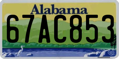 AL license plate 67AC853