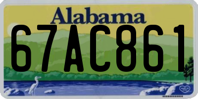 AL license plate 67AC861