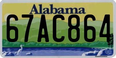 AL license plate 67AC864