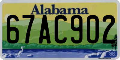 AL license plate 67AC902