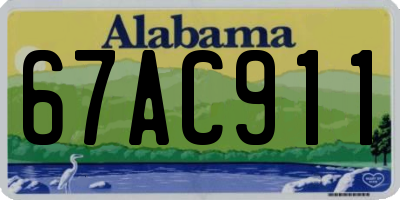 AL license plate 67AC911