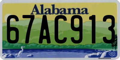 AL license plate 67AC913