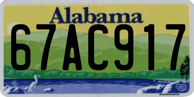 AL license plate 67AC917