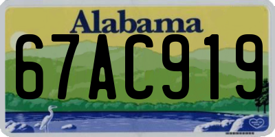 AL license plate 67AC919