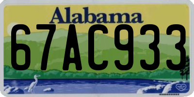 AL license plate 67AC933