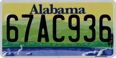 AL license plate 67AC936