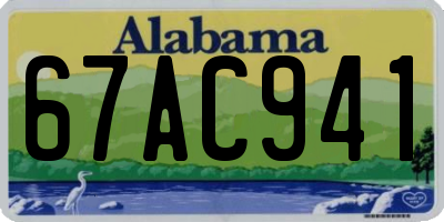AL license plate 67AC941