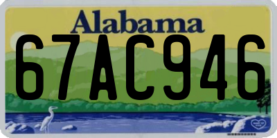 AL license plate 67AC946