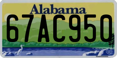 AL license plate 67AC950