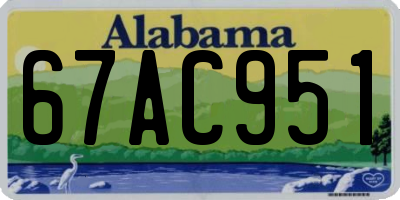 AL license plate 67AC951