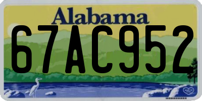 AL license plate 67AC952