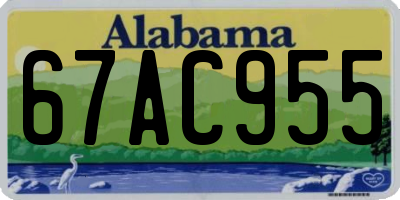 AL license plate 67AC955