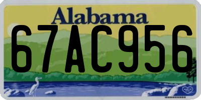 AL license plate 67AC956