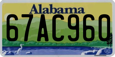 AL license plate 67AC960