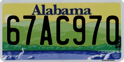 AL license plate 67AC970