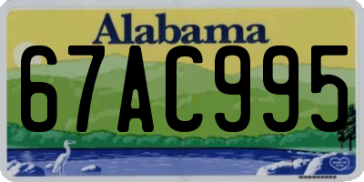 AL license plate 67AC995