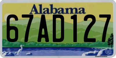 AL license plate 67AD127