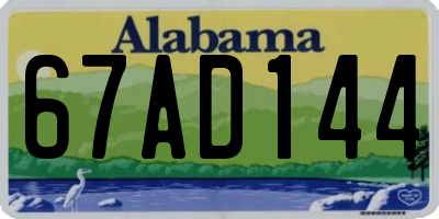 AL license plate 67AD144