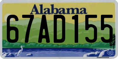 AL license plate 67AD155