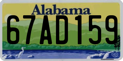 AL license plate 67AD159