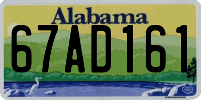 AL license plate 67AD161
