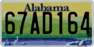 AL license plate 67AD164
