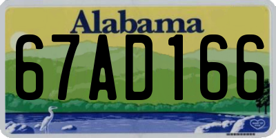 AL license plate 67AD166