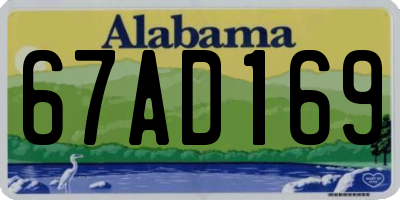 AL license plate 67AD169