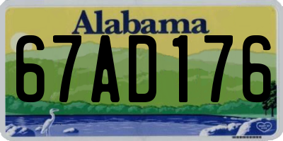 AL license plate 67AD176