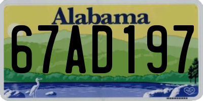 AL license plate 67AD197