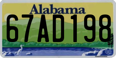 AL license plate 67AD198